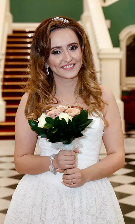 The bride at Woolwich Town Hall