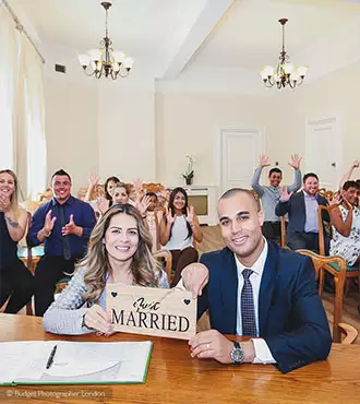 Just Married at the Woolwich Town Hall