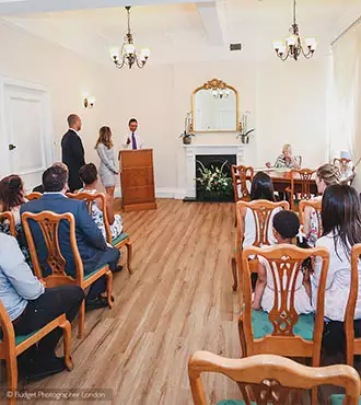 Civil ceremony at the Woolwich registry office