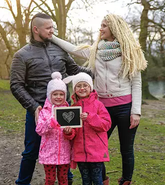 Cute family portrait