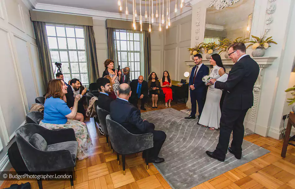 Just married at Marylebone Town Hall