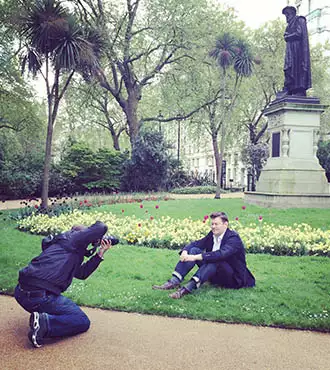 Taking photos at Embankment