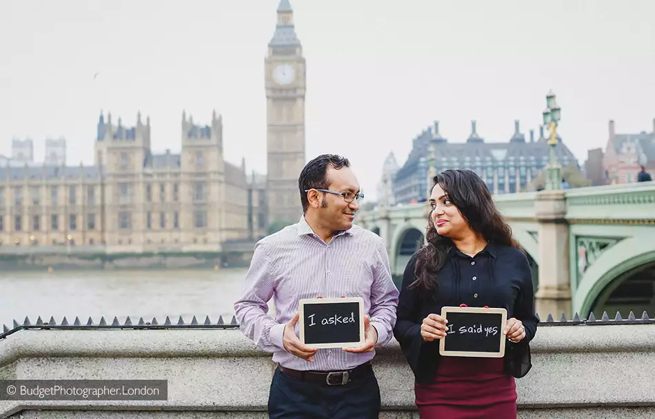 Wedding proposal photography London
