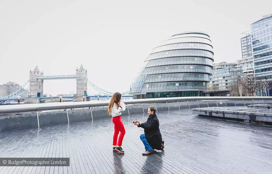 Tower Bridge London marriage proposal