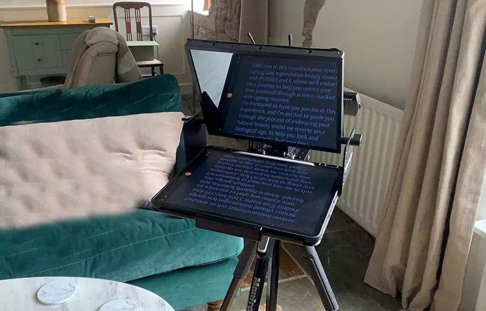 Teleprompter in Action Teleprompter in Action