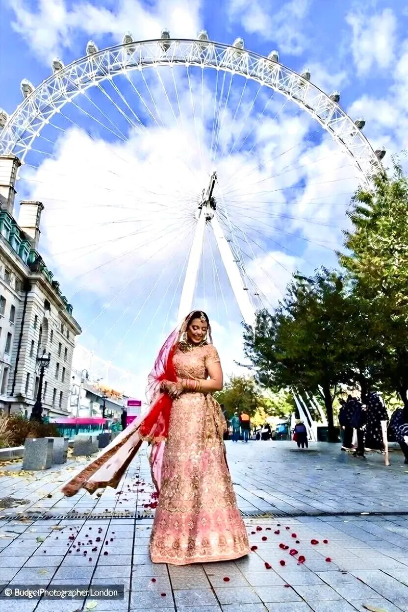 Indian Bride with London Eye