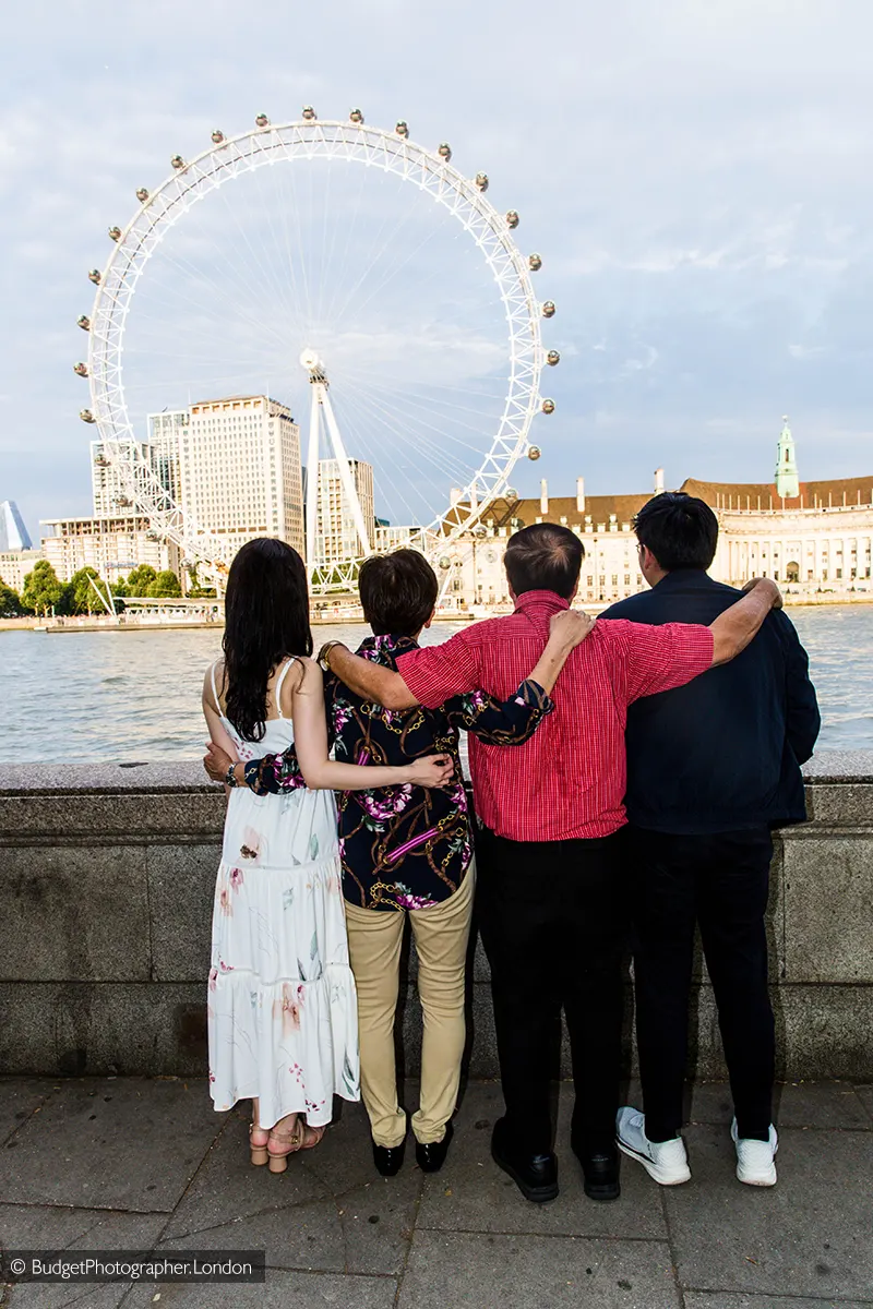 Family Looking at the London Eye