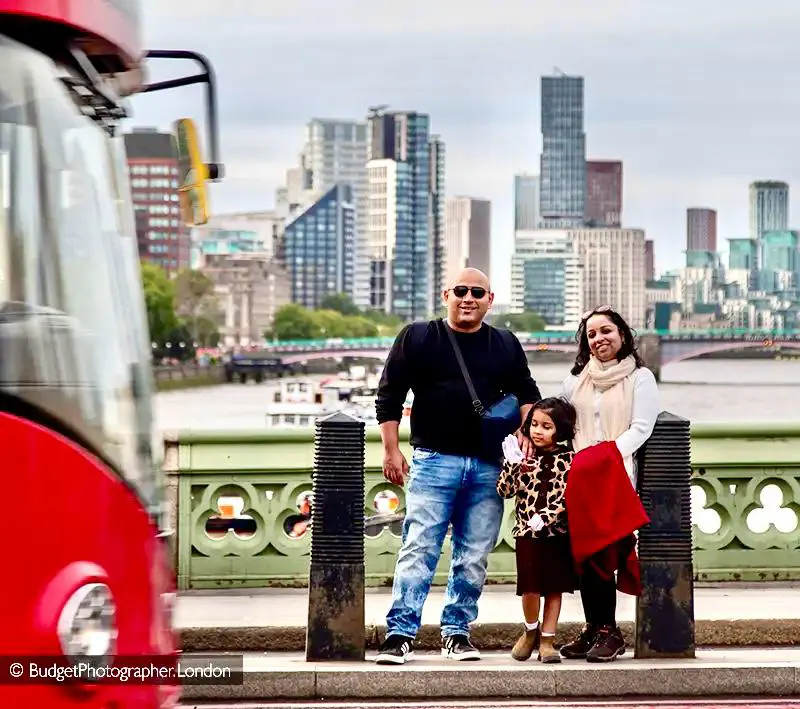 Family on Westminster Bridge