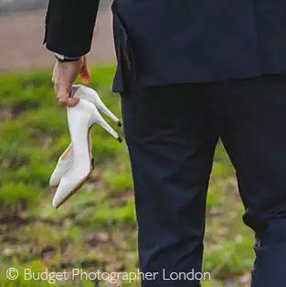 The bridal shoes